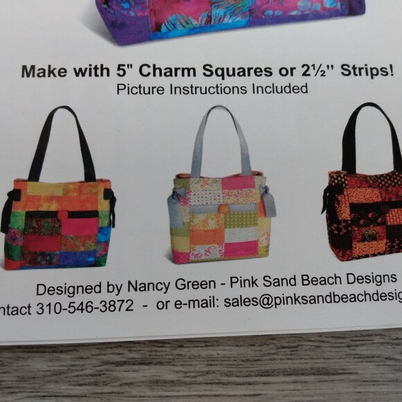 Quilted Purse Sewing Pattern Hamptons Handbag by Pink Sand Beach Designs - Picture 4 of 8